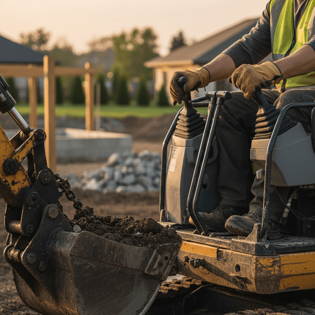 Emergency excavation work responding to utility damage